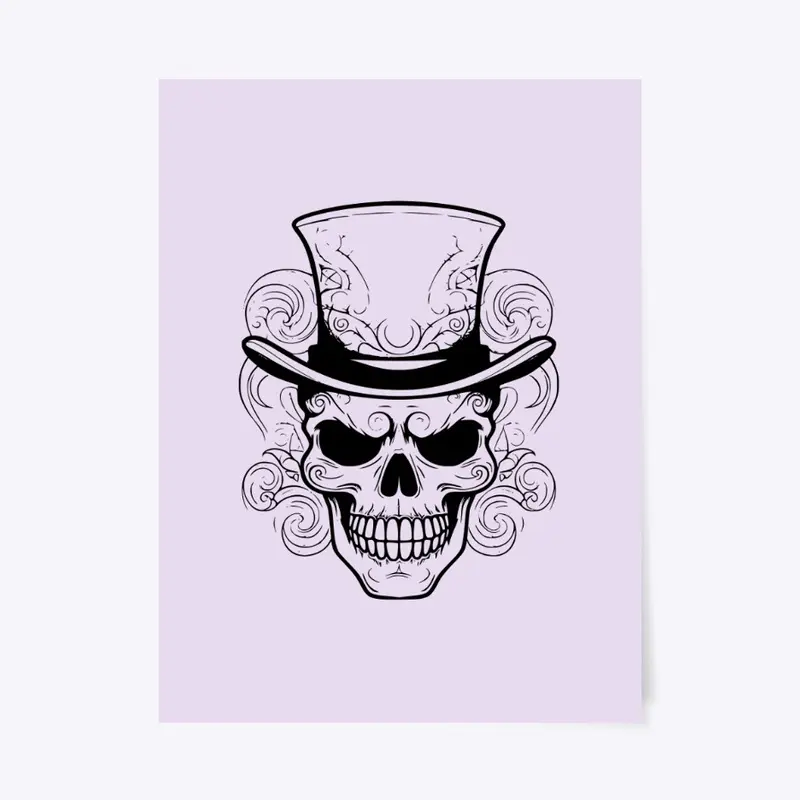 Dapper Skull Poster