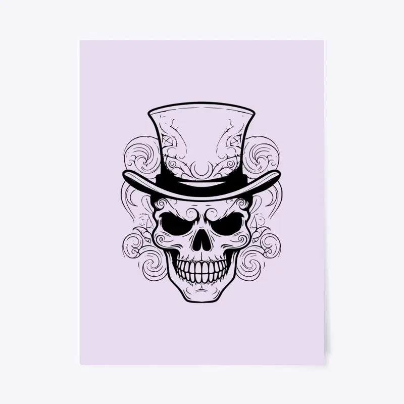 Dapper Skull Poster